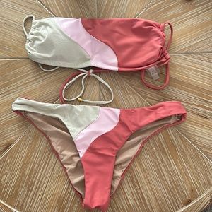Vale Genta x PQ Swim, size M top and M bottoms